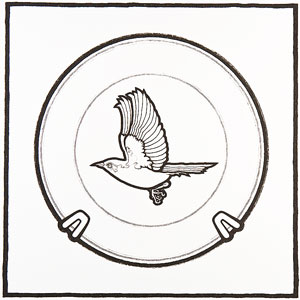 Annie Whiles Bird Plate Print May
